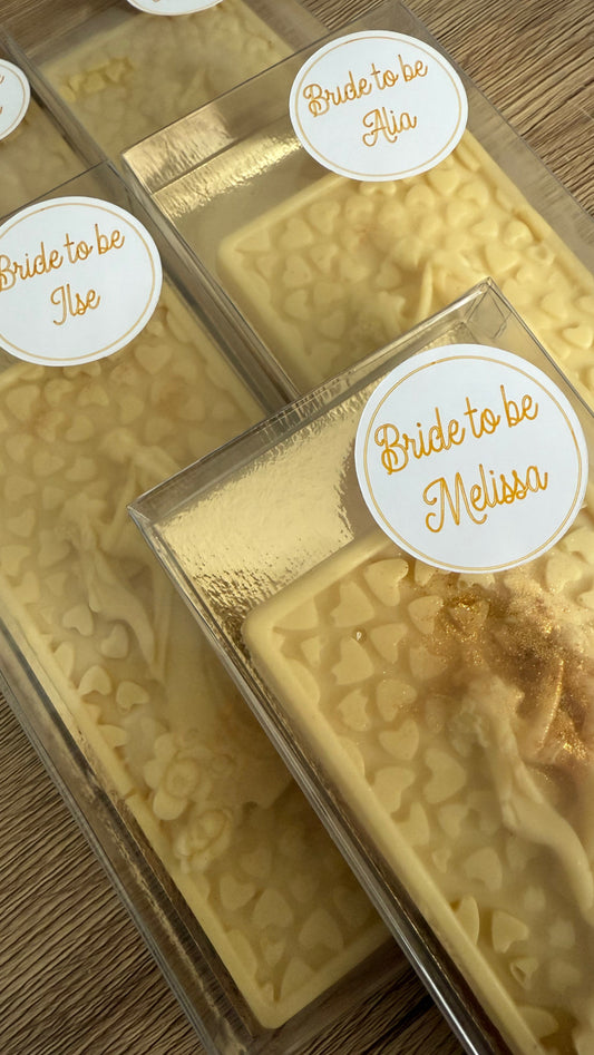 Bride to be chocoladereep + sticker